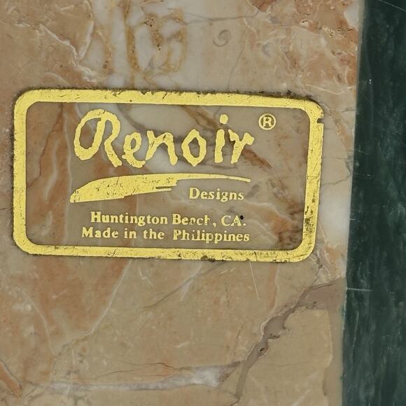 Renoir Designs Tessellated Stone Box Rectangular Marble Jewelry Trinket RARE - Picture 5 of 8